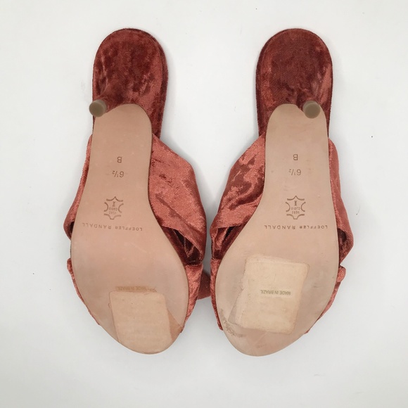 Loeffler Randall Velvet Luisa Kitten Heels Brique - Picture 5 of 8